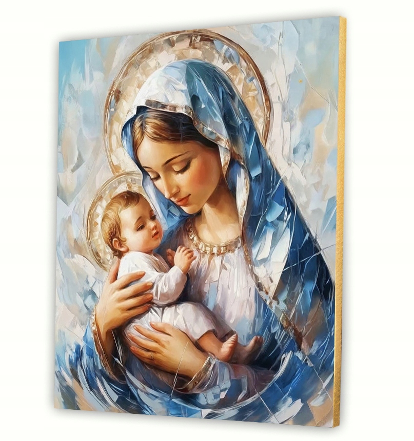 Náboženský obraz 30x40 cm Ježíš a Marie na plátně dárek pro mladé #901