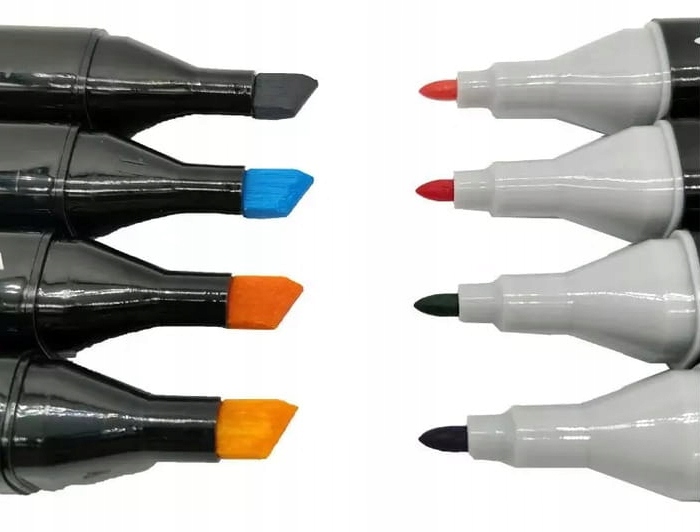 ZESTAW FLAMASTRÓW DWUSTRONNYCH W ETUI 80szt MARKER Płeć chłopcy dziewczynki