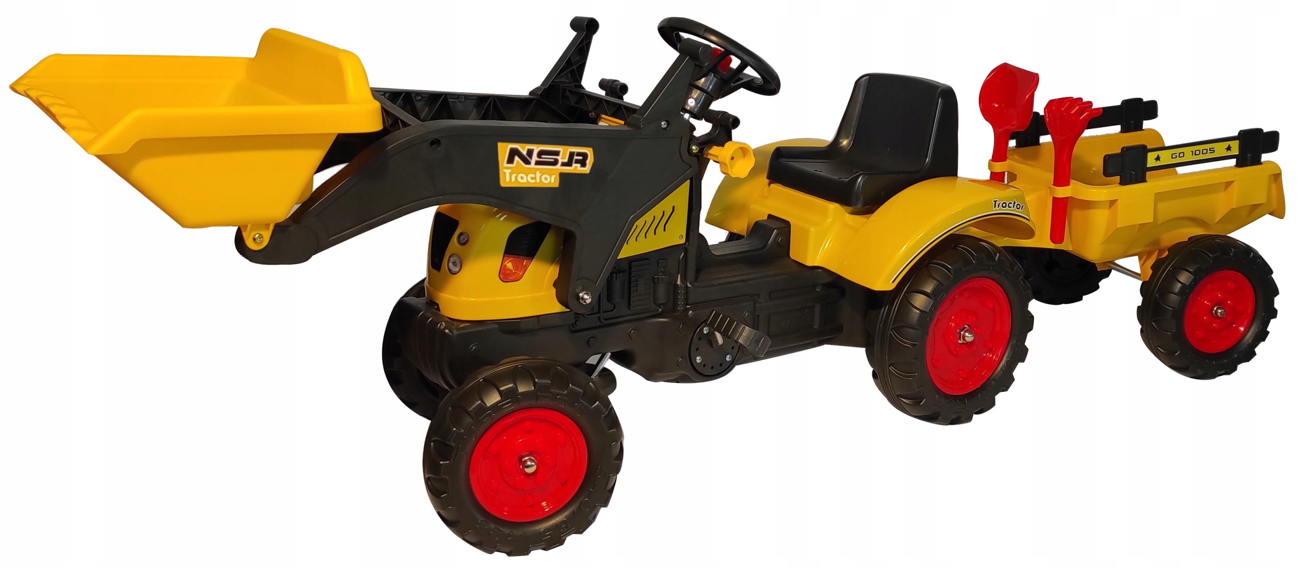 

Traktor na pedały z przyczepą i ładowaczem
