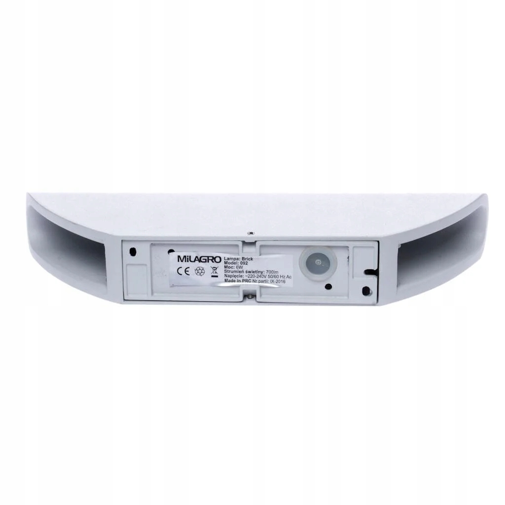 Nástěnné svítidlo Brick 1xLED 6W 4000K IP44 bílé, venkovní, moderní Milagro