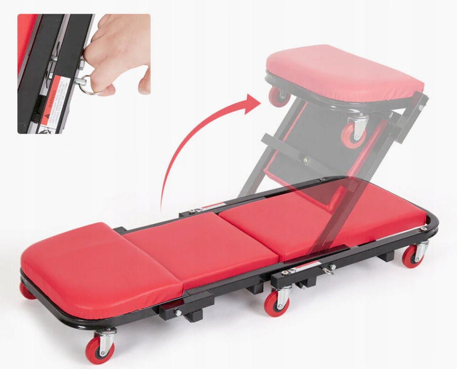 LEŻANKA WARSZTATOWA 2in1 TABORET WÓZEK ŁOŻYSKOWANA Marka AppTech