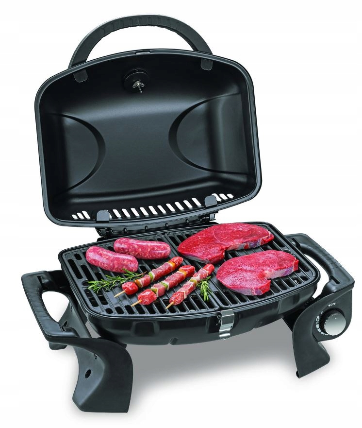 Kemper Prenosný plynový gril 3,5 kW liatinový 2v1 na kartuše a Lpg fľaše