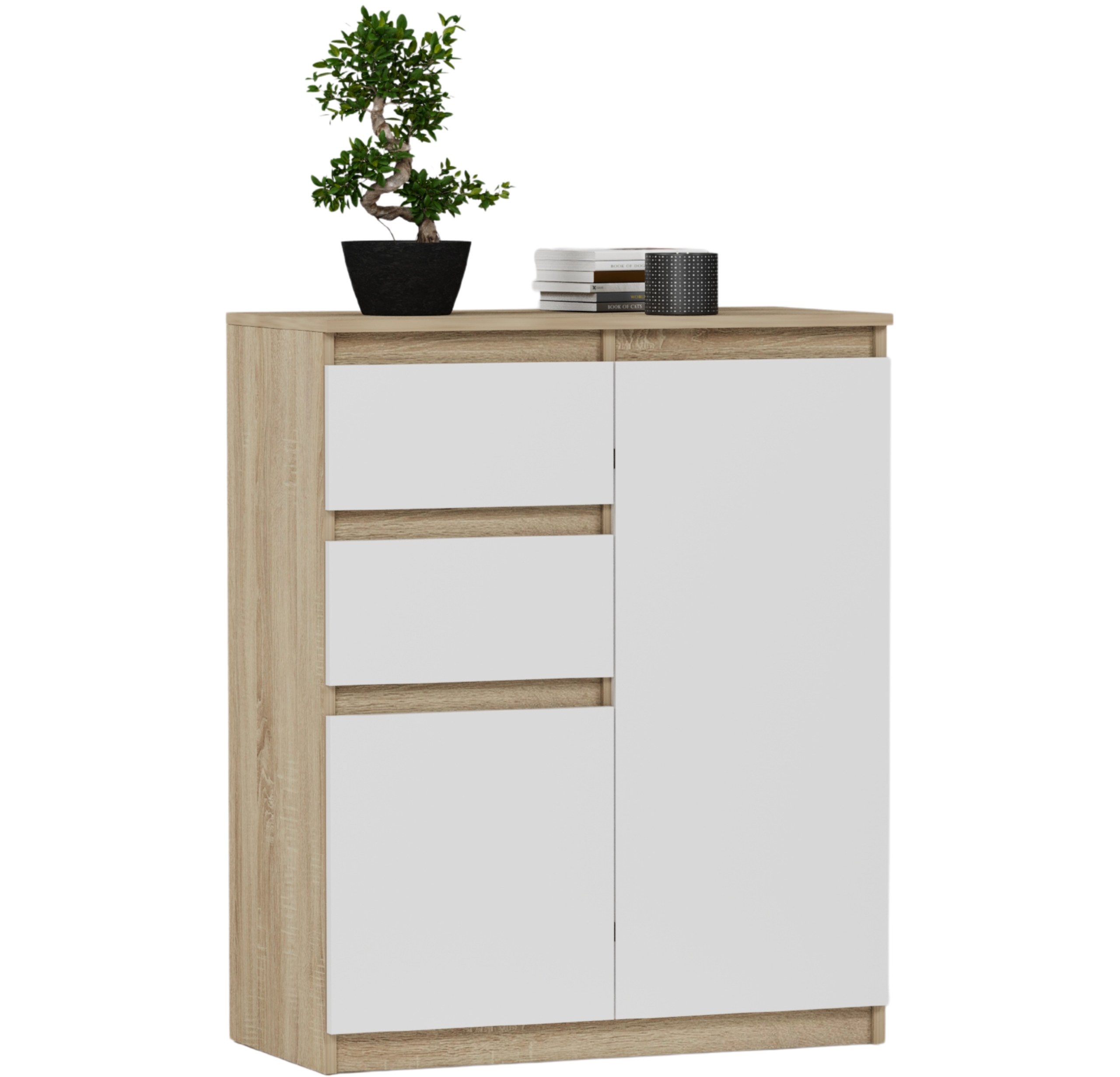 KOMODA 98CM SZAFKA 2 SZUFLADY SONOMA MIX