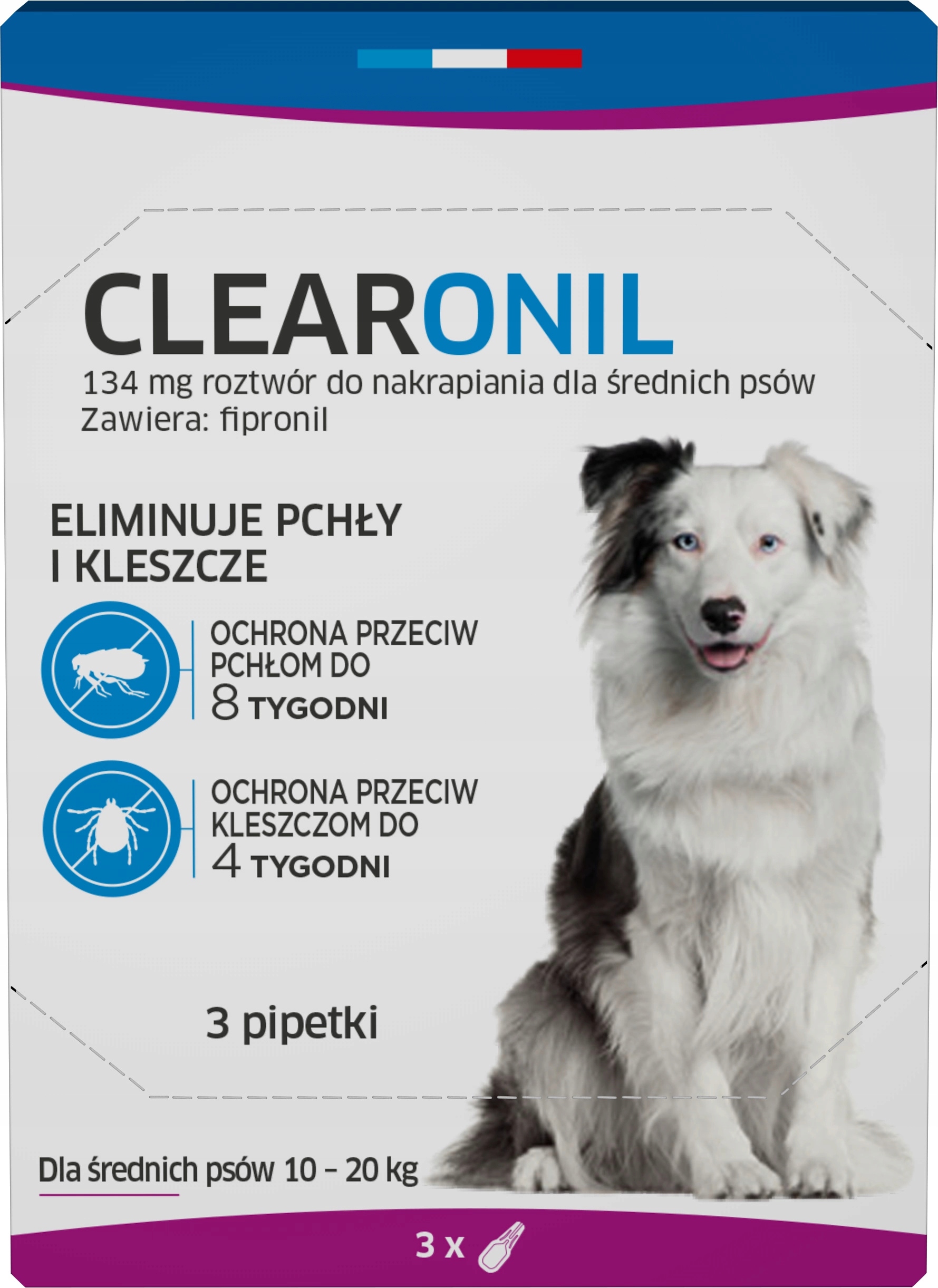

Clearonil Krople Pchły Kleszcze Średni Pies10-20kg