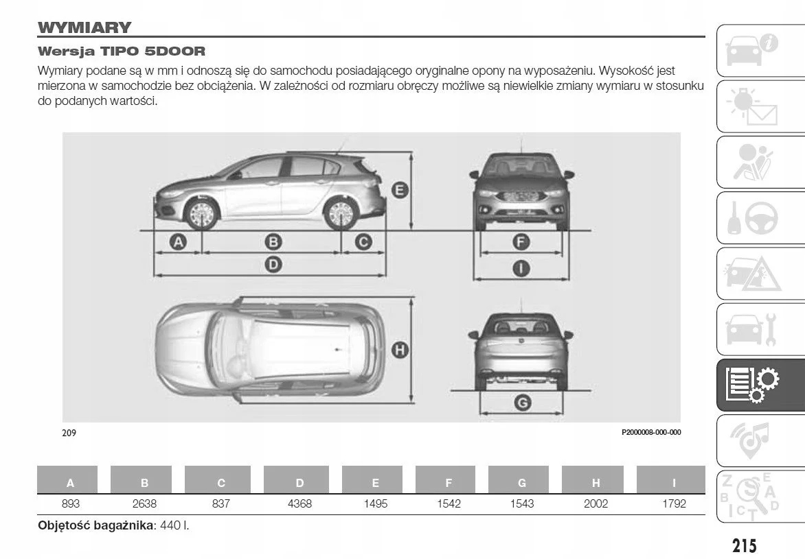 Fiat Tipo Hatchback Kombi+Radio Instrukcja Obsługi Marka Fiat