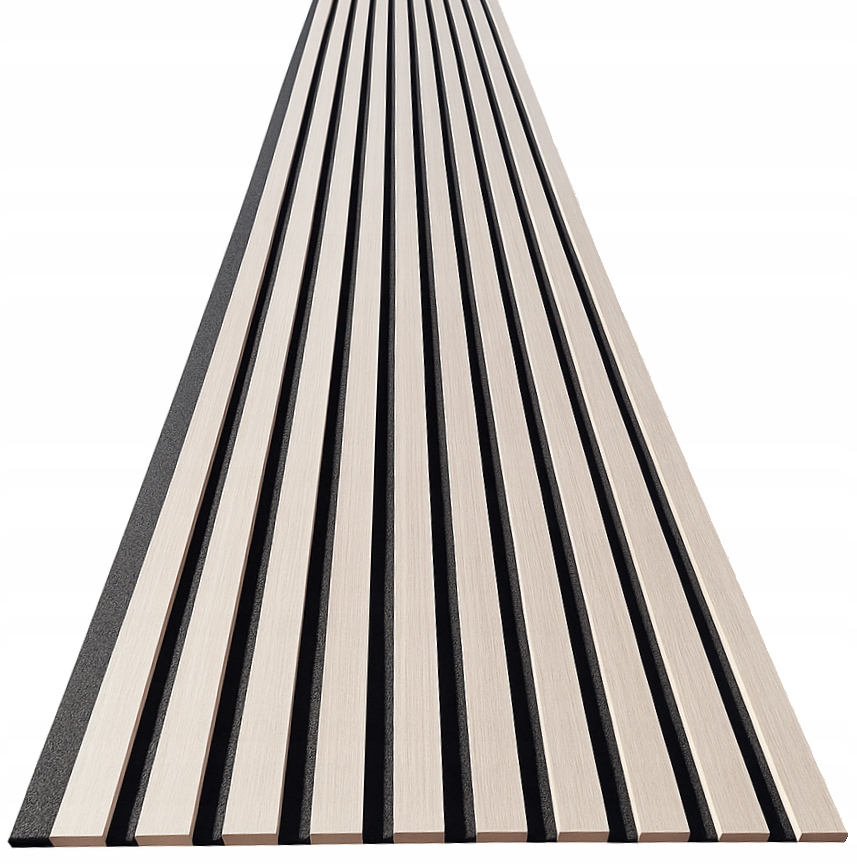 Lamel 3D lamele ścienne panele akustyczne 46x255cm filc Jesion Arktyczny