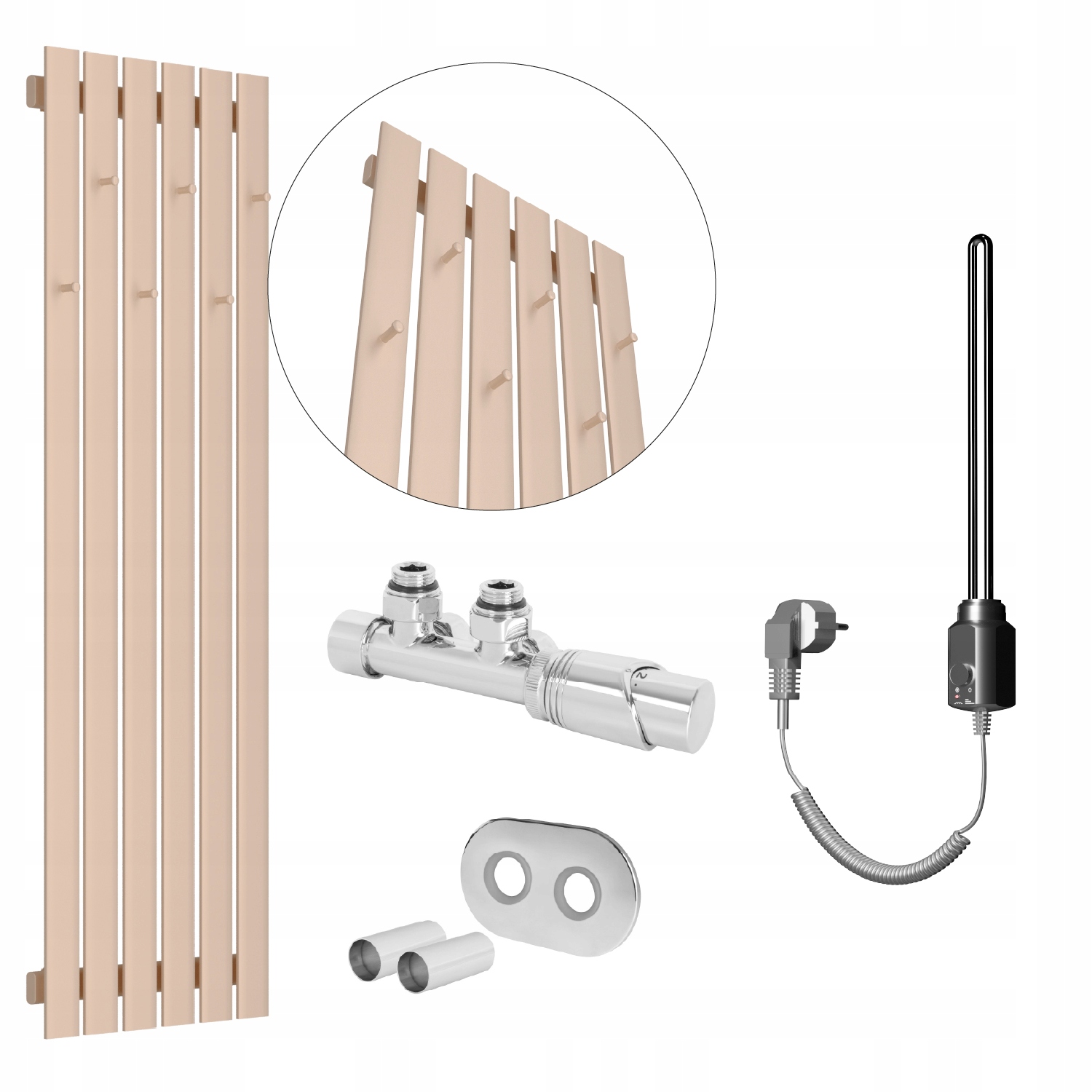 Set Vodovodní a elektrický ohřívač Bellohook 100x45 Zlatý Růžový