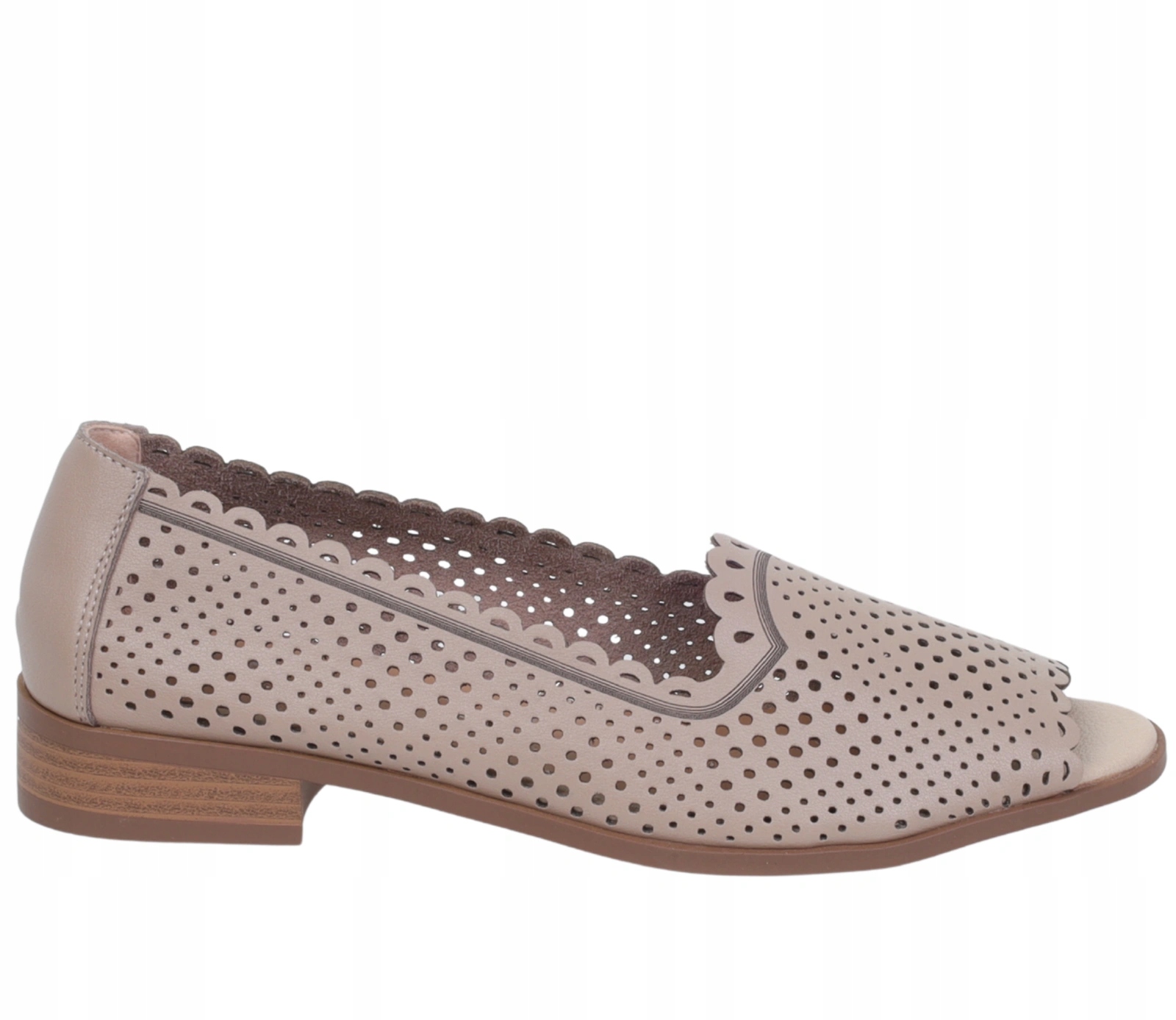 Dámské ažurové polobotky bez prstů Jezzi 25113 béžová vel. 38