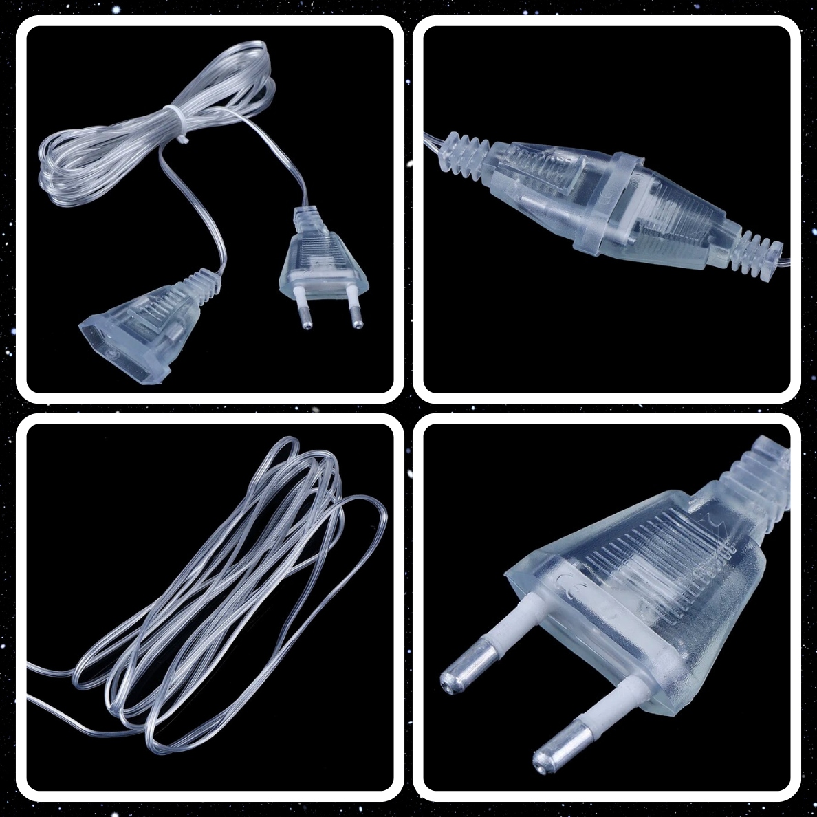 PRZEDŁUŻACZ POJEDYŃCZY PŁASKI 1 GNIAZDO 5 m DO LAMPEK CHOINKOWYCH KURTYNY Zasilanie sieciowe