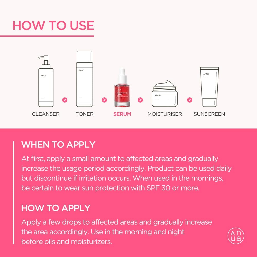 ANUA 10% NIACYNAMID 4% SERUM Z KWASEM TRANEKSAMOWYM -30 ML/1,01 UNCJI Marka bez marki