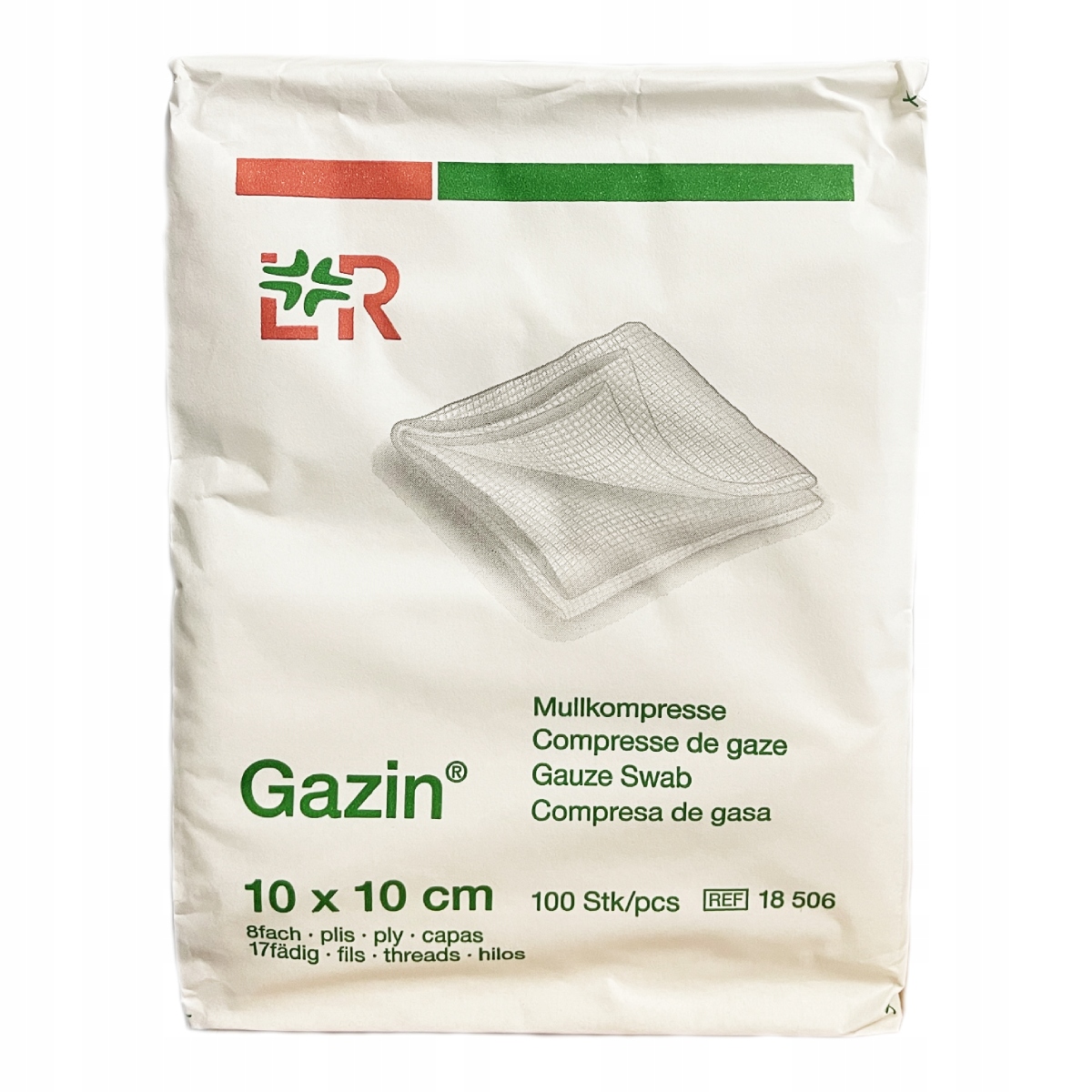 

L&r Gazin kompers z gazy 10 X 10 CM 100 szt