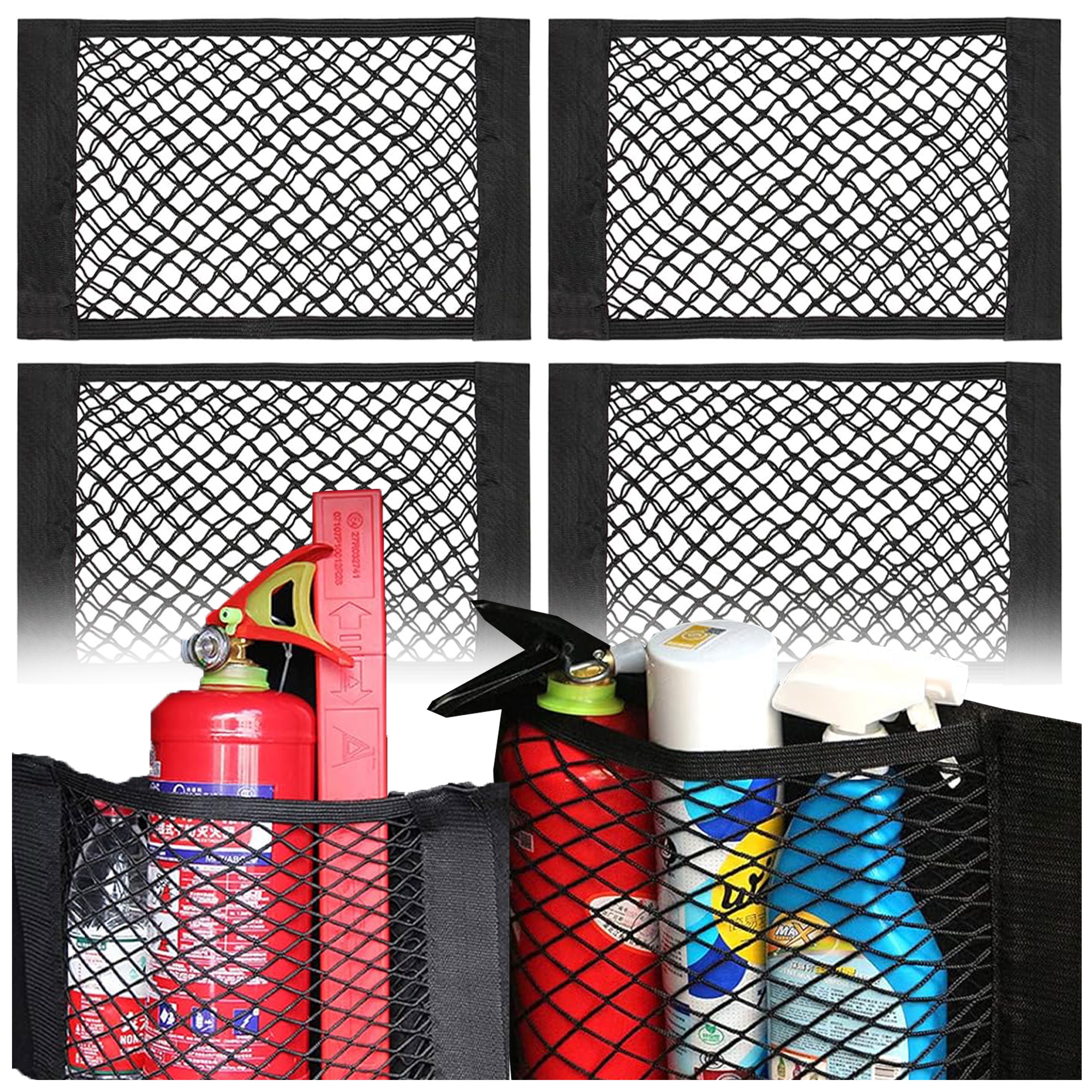 4X SIATKA DO BAGAŻNIKA SAMOCHODOWA AUTOSIATKA ORGANIZER AUTA 50X25 CM MOCNA