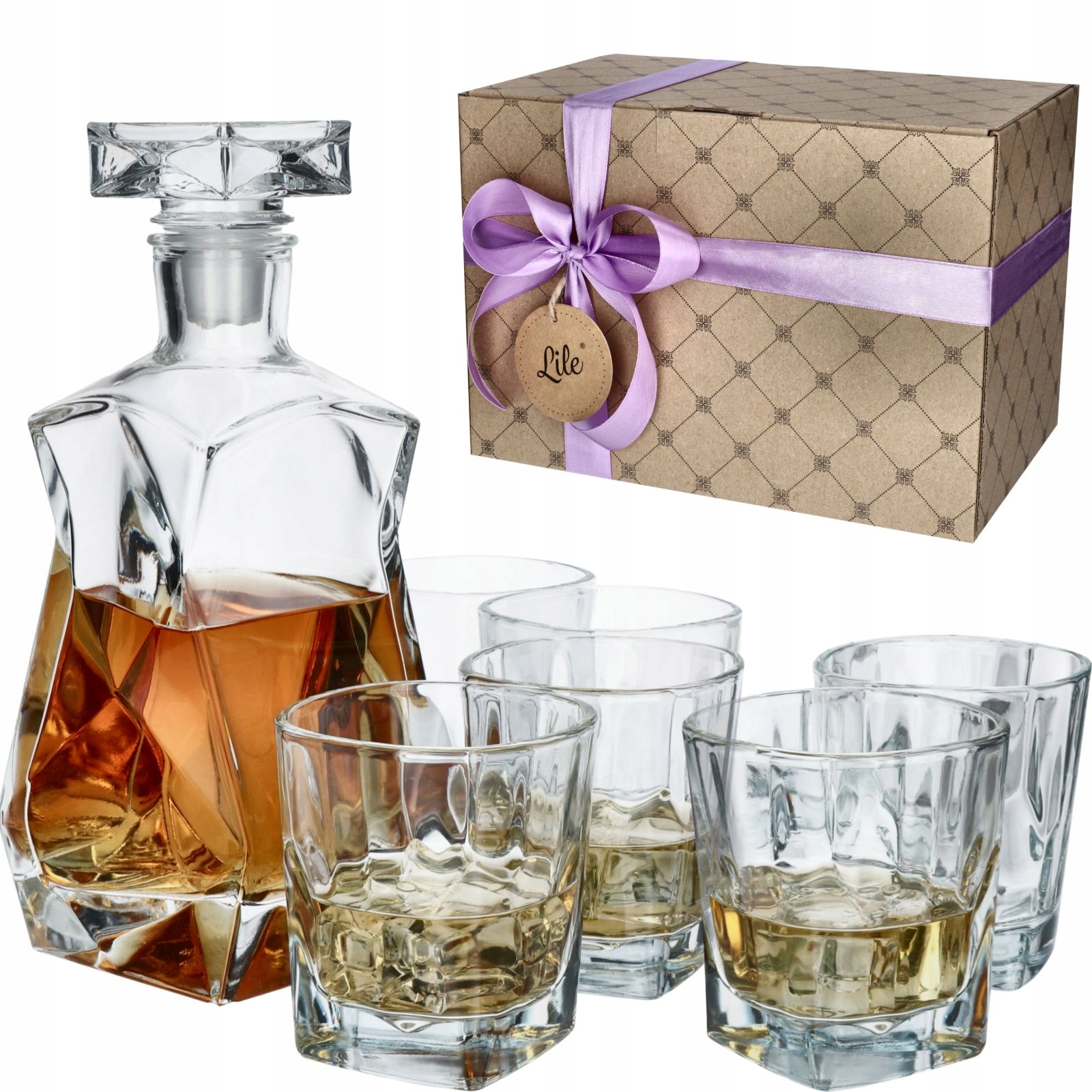 Karafa na sklenice na whisky 6 ks sada jako dárek pro manžela otce