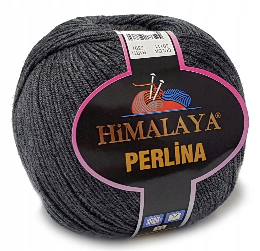 Perlina włóczka Bawełna 50% Akryl 100g c.szary 111
