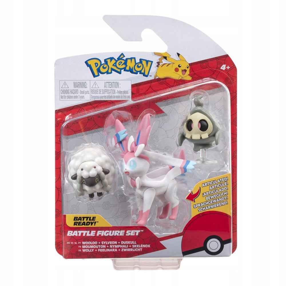 

Pokemon 3 Figurki Wooloo Sylveon Duskull PKW2805