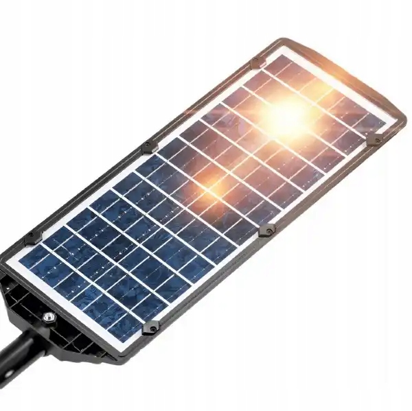 LAMPA SOLARNA CZUJNIK RUCHU ZMIERZCHU +PILOT 1600W Zasilanie bateryjne solarne