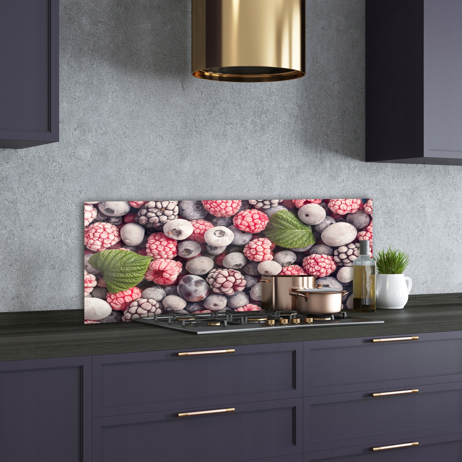 Panel ze szkła hartowanego Mrożone owoce leśne XXL Stan opakowania oryginalne