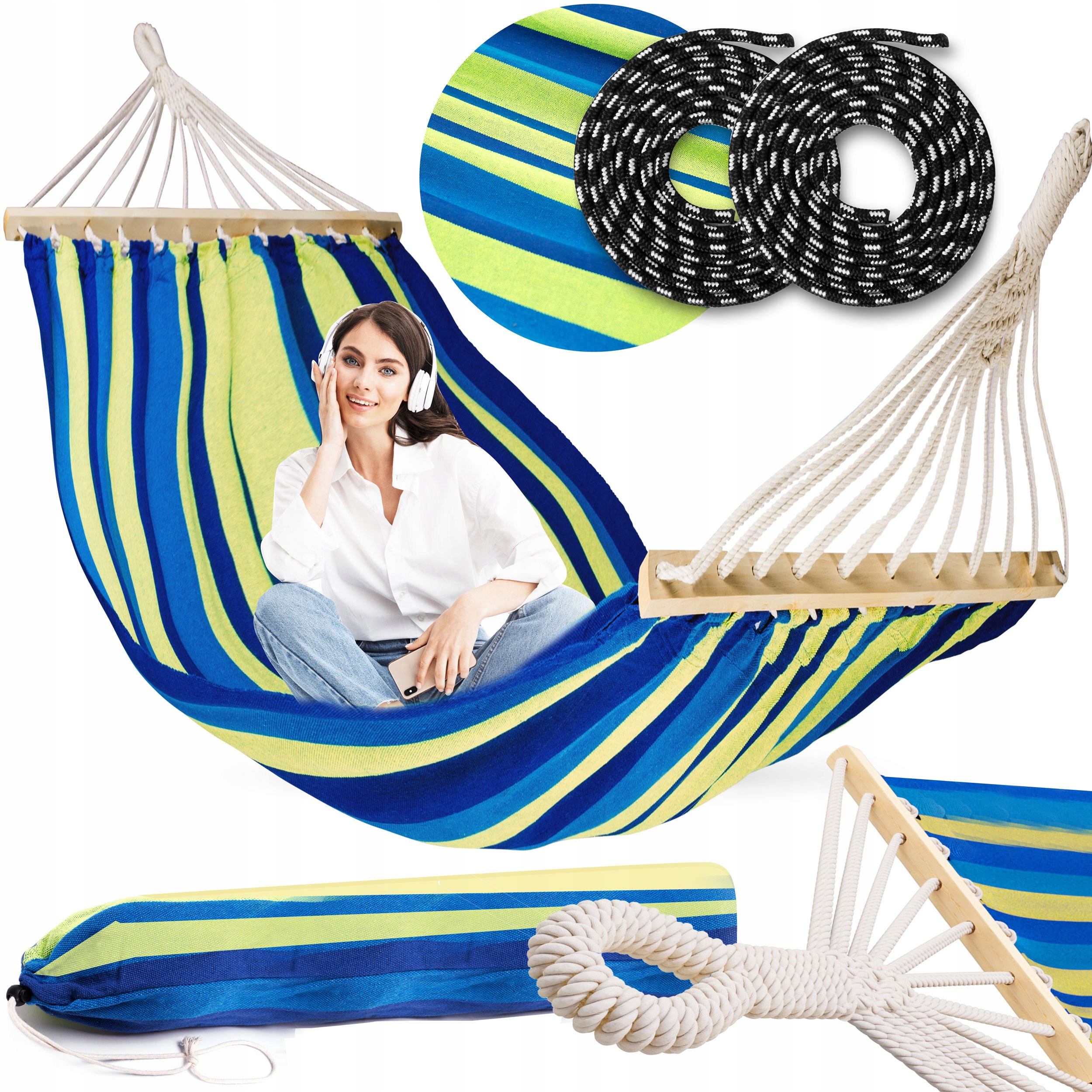 

Hamak Bujak 220x160cm Dwuosobowy XXL Worek Sofotel