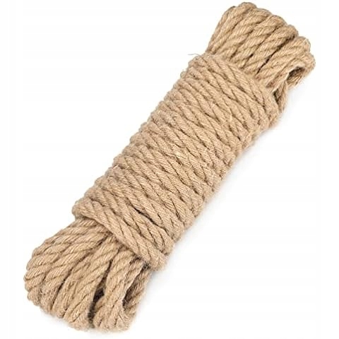 Jutová stavební dekorativní šňůra s dratovým provazem 12 mm 50 metrů