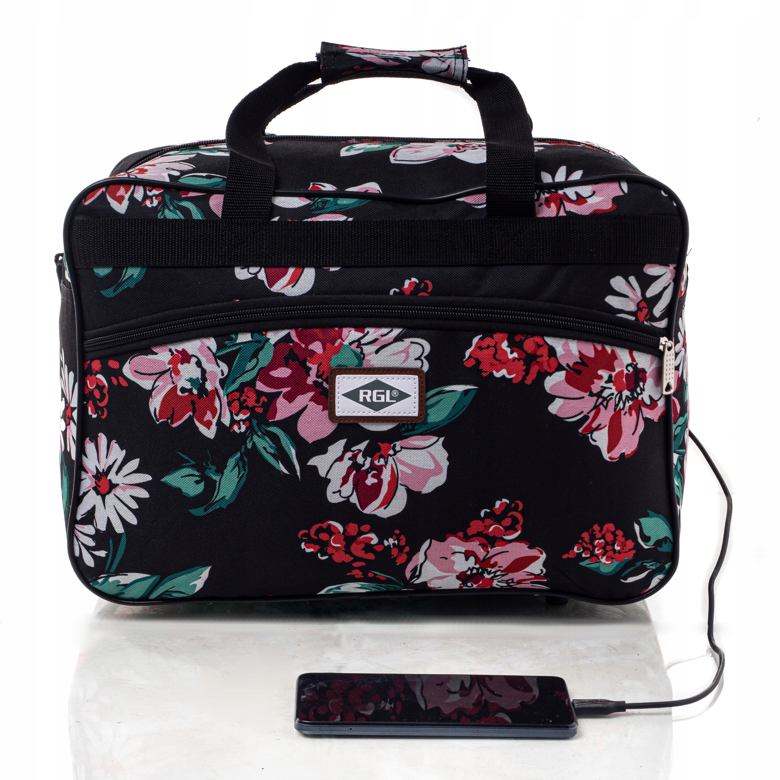 TORBA BAGAŻ PODRĘCZNY 40x30x20 do samolotu USB Wzór dominujący mix wzorów