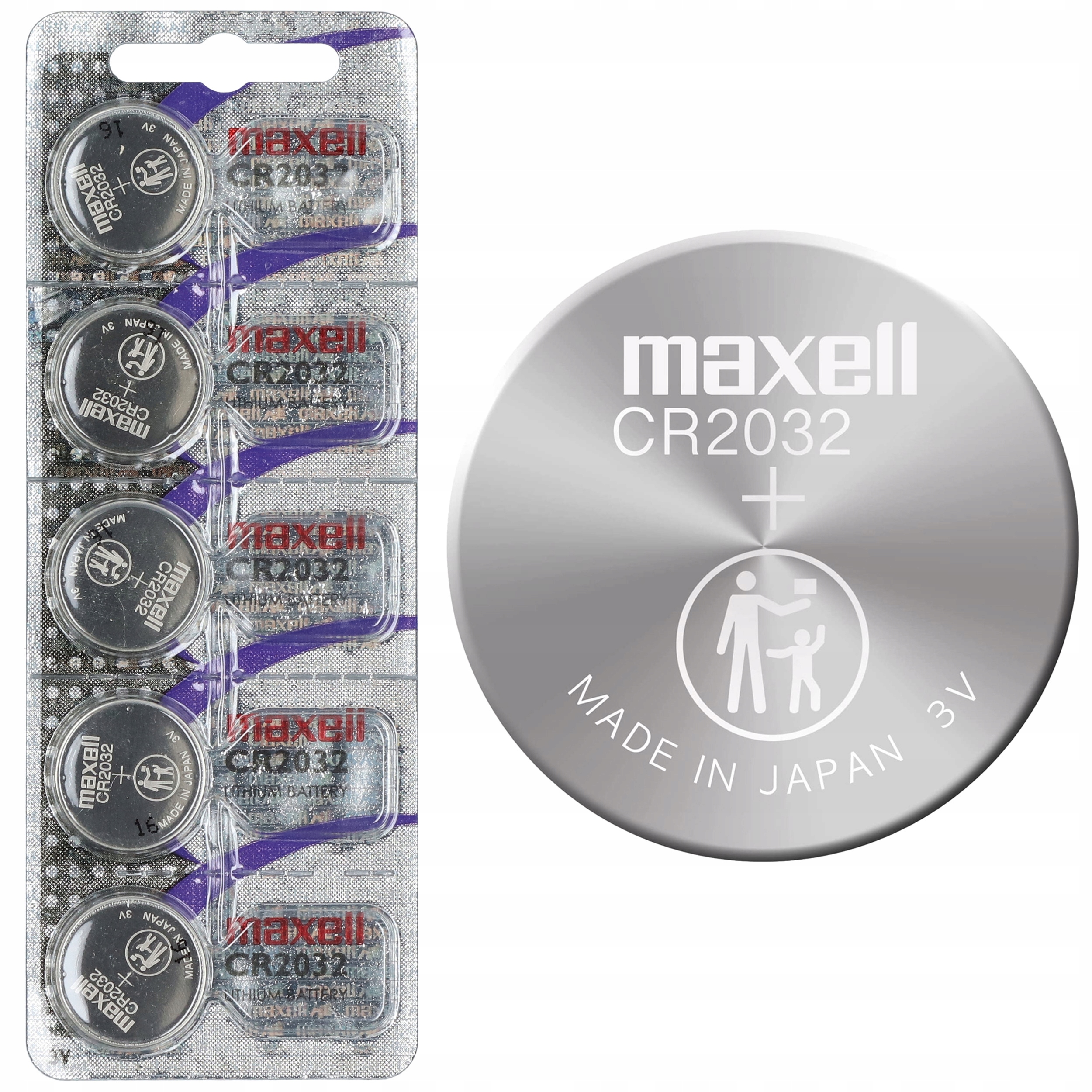 

CR2032 3V Baterie litowe Maxell 5szt.
