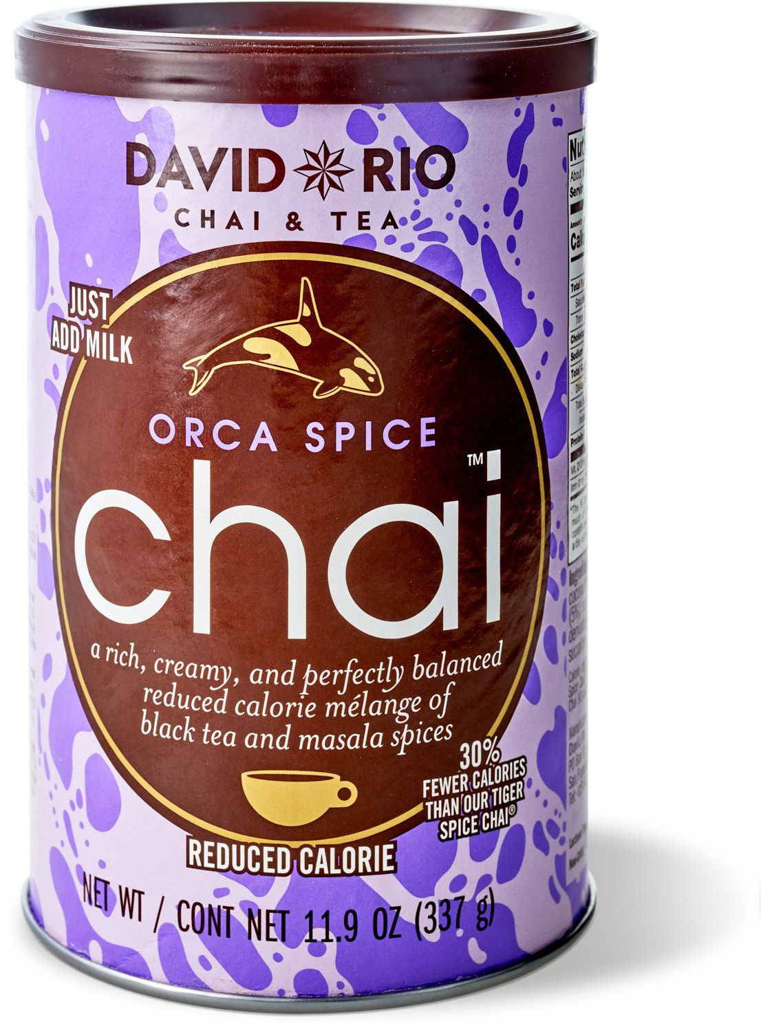 -Herbata Chai napój w proszku David Rio orca Reduced Calorie 337 g