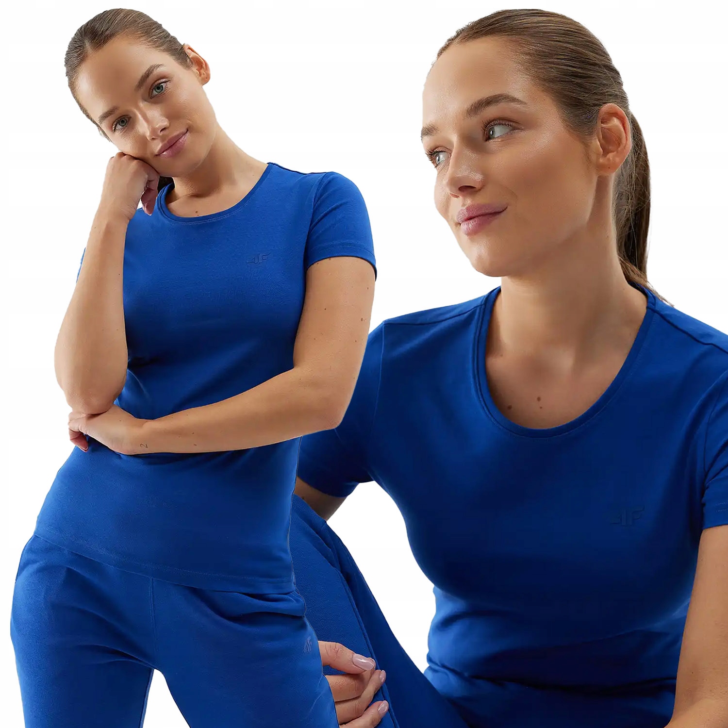 KOSZULKA DAMSKA 4F T-SHIRT BAWEŁNIANY KRÓTKI RĘKAW SPORTOWY S24T1161 Marka 4F