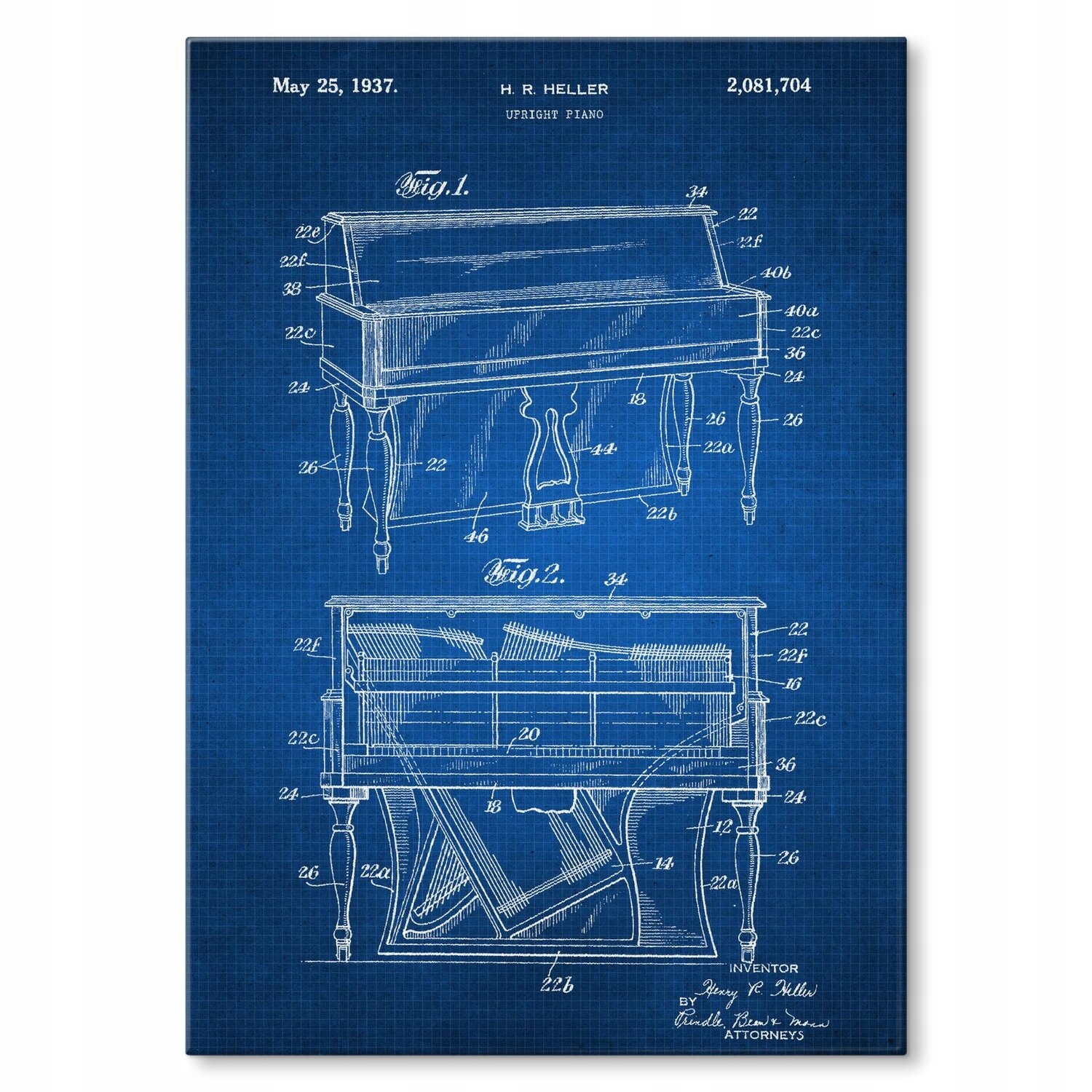 Kovový plakát Piano Music Tech Szyld Plech 42 x 59,4 cm Dárek