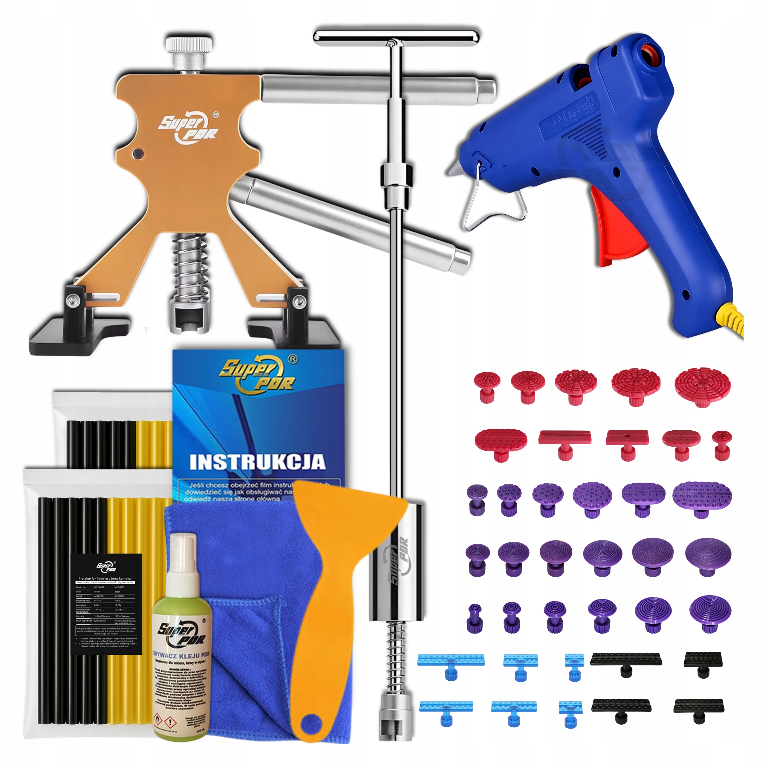 Sada Pdr pro odstraňování promáčklin Vytahování promáčklin Puller Kladivo