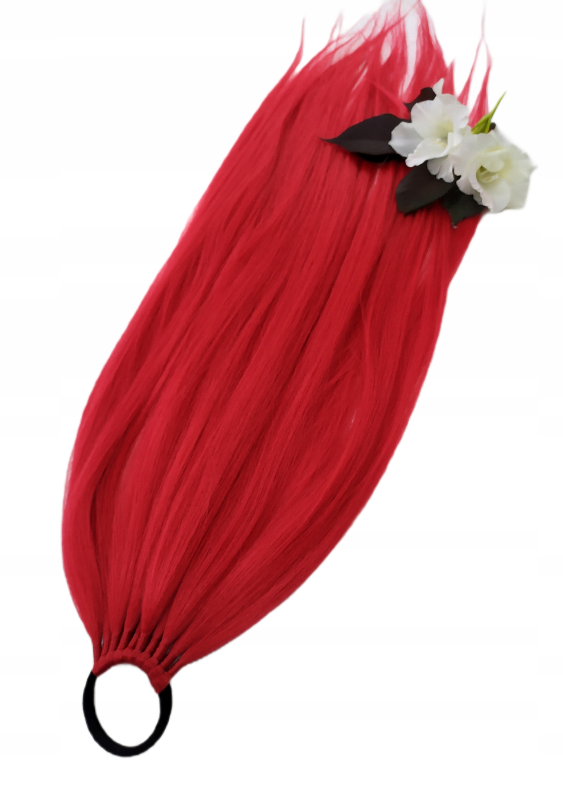 Připínací poník na gumičku, Příčesek, červená, Papriková Panna, 70 cm