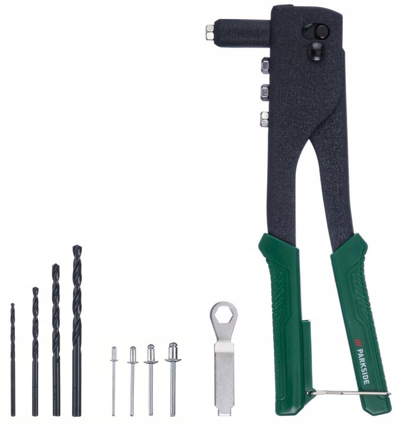 Nitownica z zestawem nitów zrywalnych Parkside 110 elementów