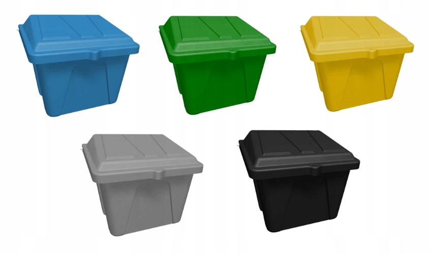 Pojemnik na piach sól i drogową 200l 300kg pojemnik SZARY ICE BUCKET Pojemność pojedynczego kosza 200 l