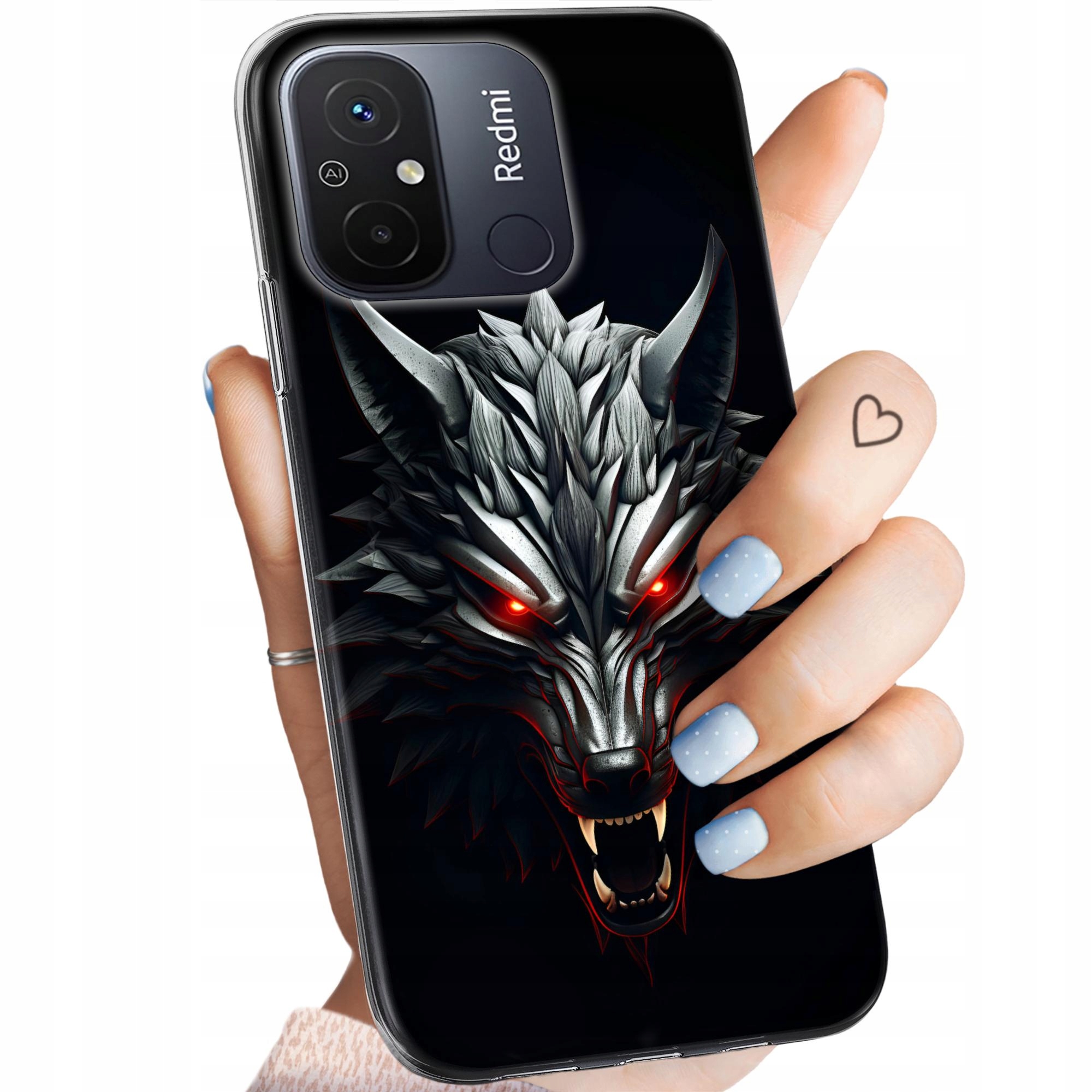 Etui Do Xiaomi Redmi 12C Wiedźmin Witcher Biały Wilk Dziki Gon Case