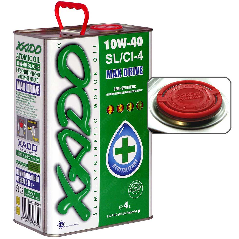 

Xado Atomic Oil +REVital 10w40 SL/CI-4 A3/B4/E7 4L