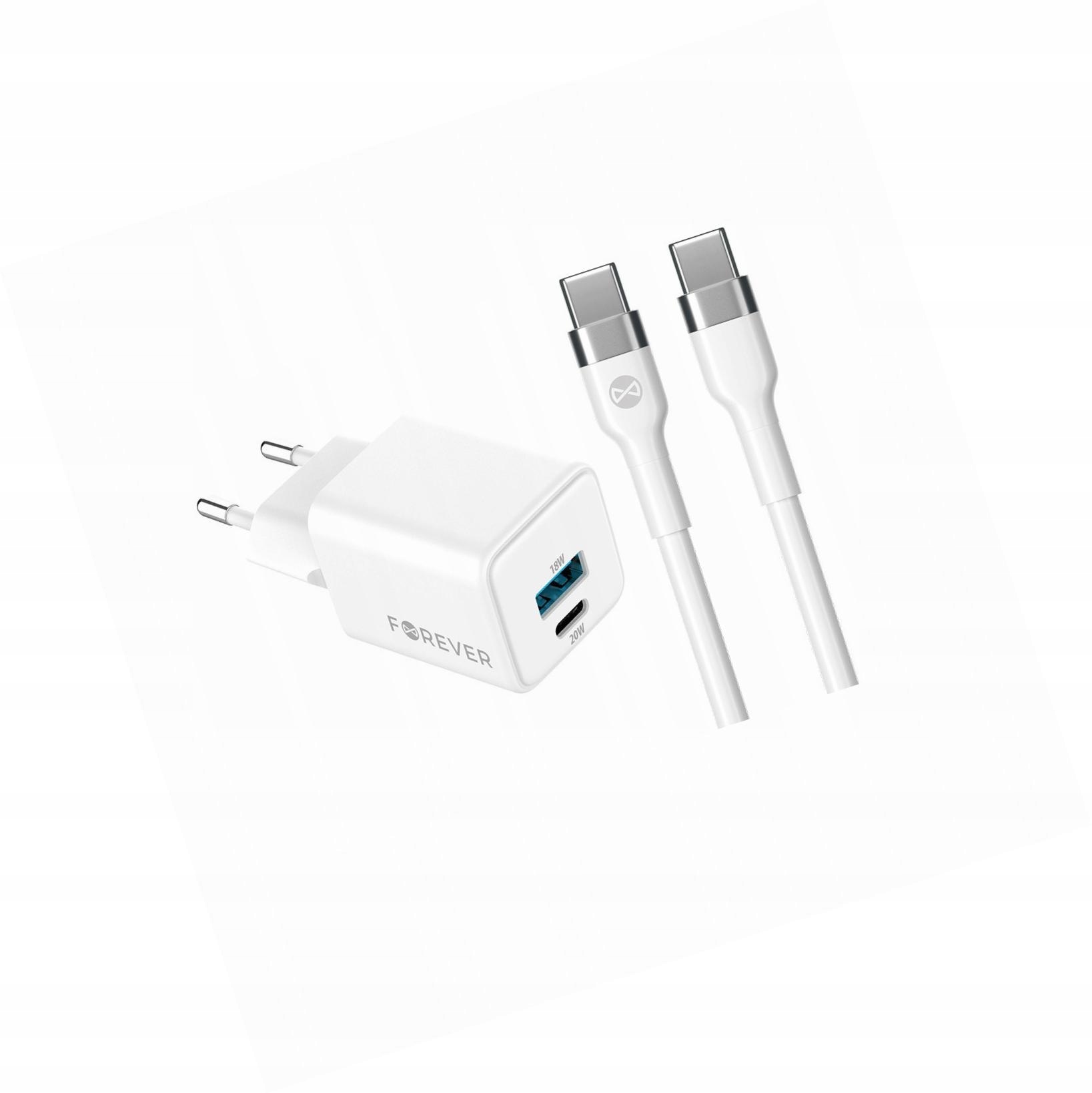 Szybka ładowarka GaN 20W 2 wejścia Usb i Usb-c z kablem do Google Pixel