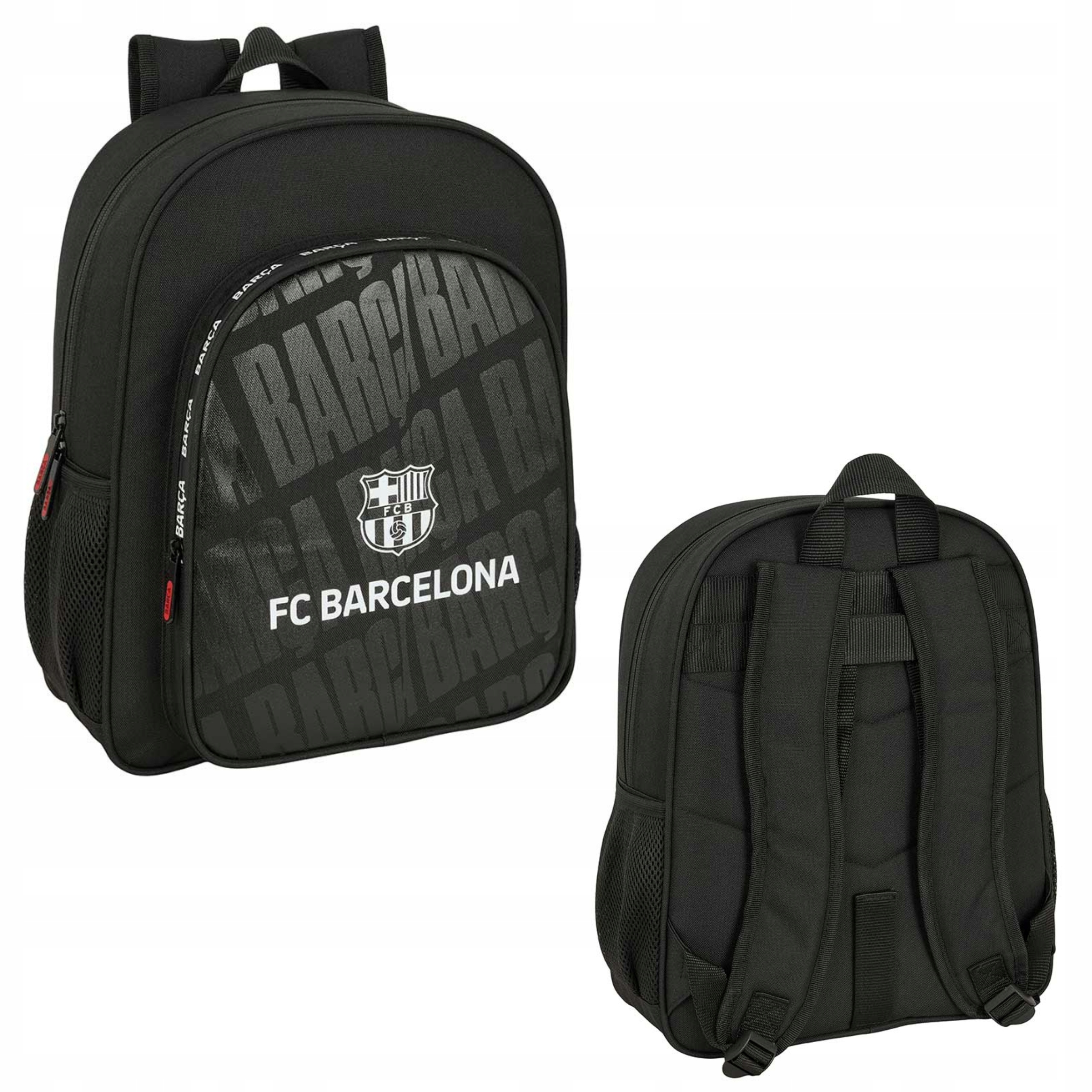 Plecak Szkolny Młodzieżowy Czarny Dla Chłopca Sportowy Barcelona 25/26