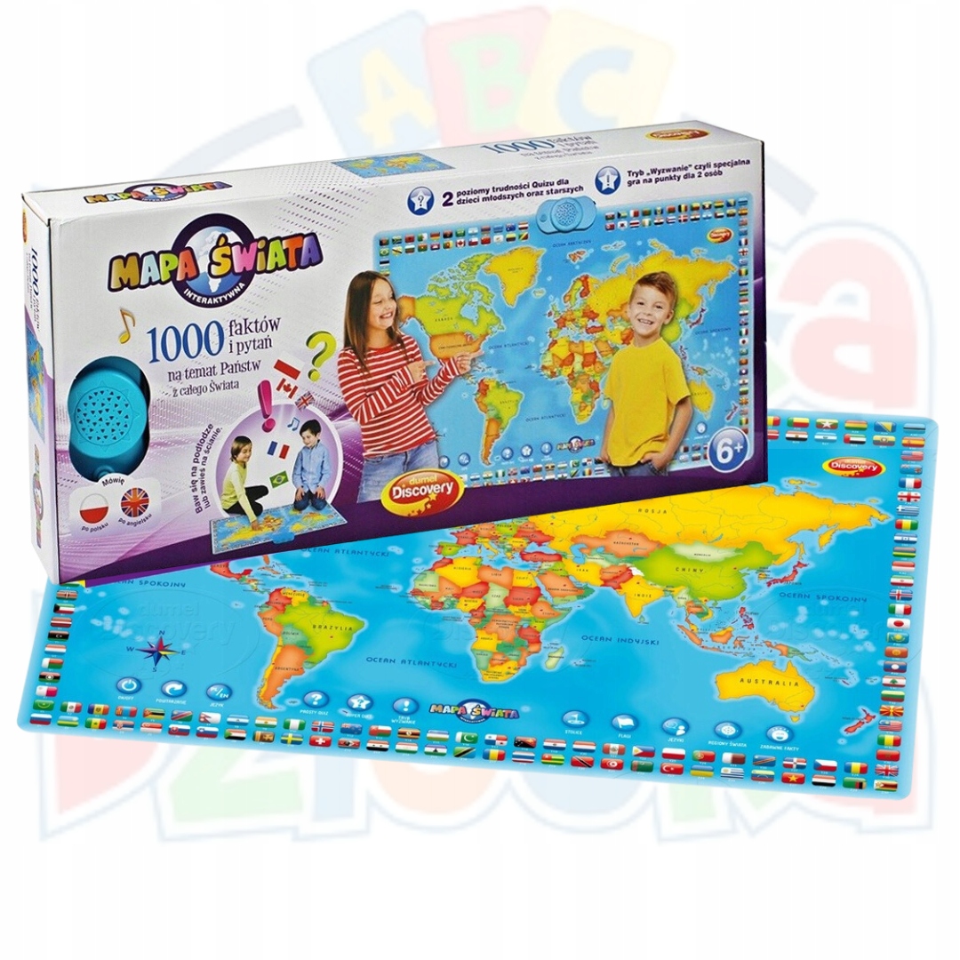 DUMEL Interaktywna MAPA ŚWIATA edukacyjna PL/ENG