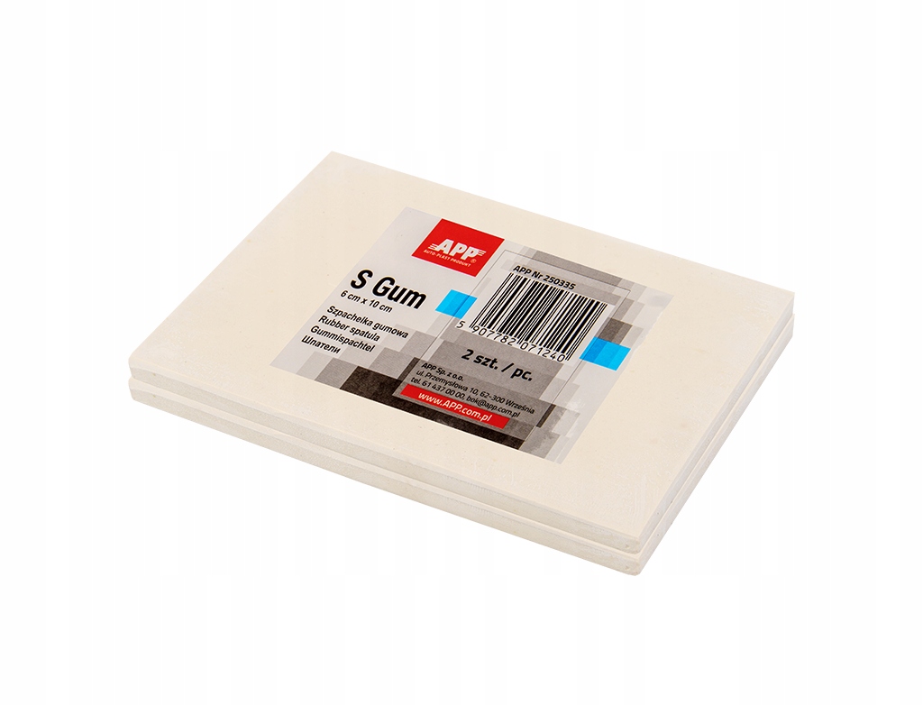 Szpachelka gumowa elastyczna wytrzymała 60 x 100 x 5 mm op. 2szt App
