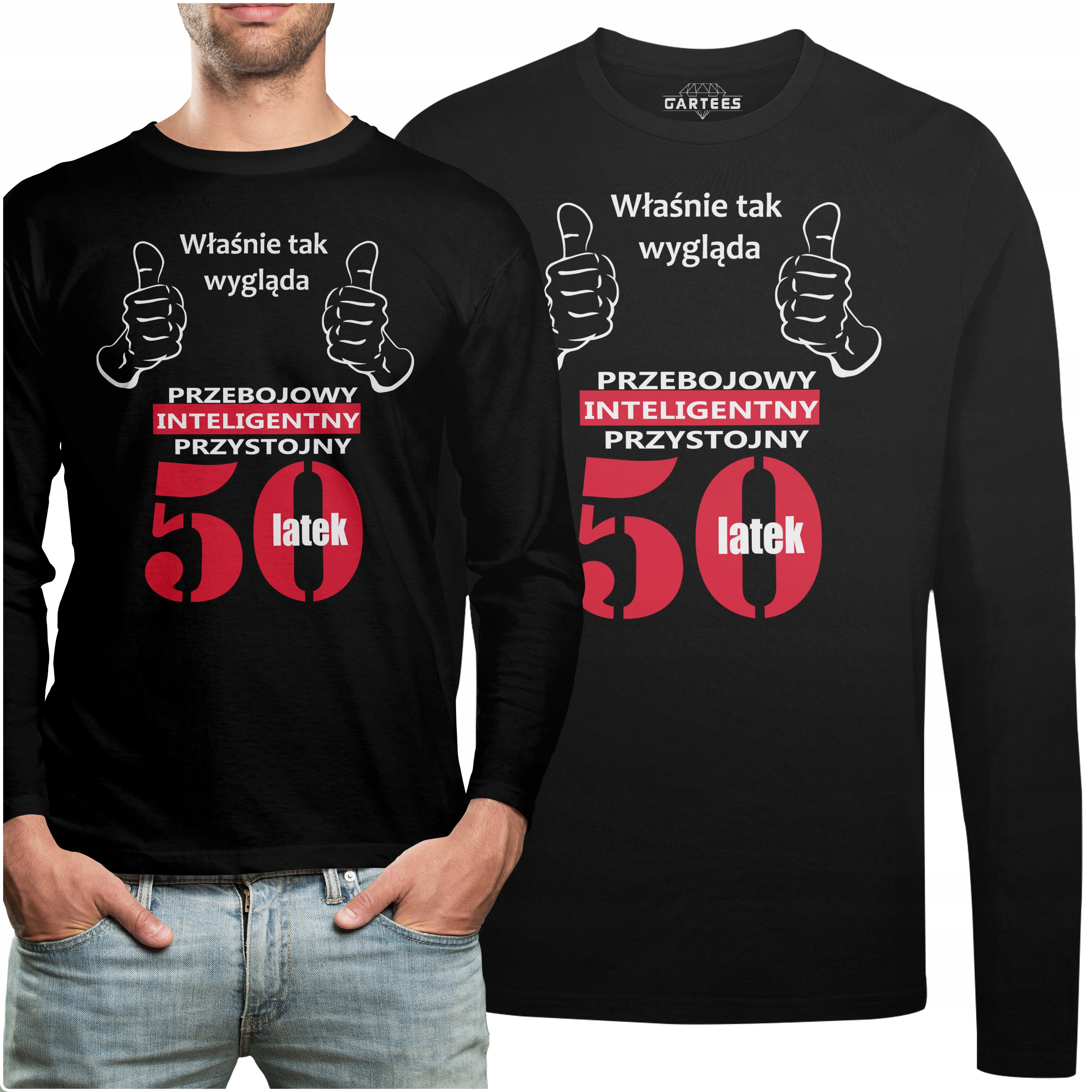 

Koszulka Long Napis Przystojny Pięćdziesięciolatek