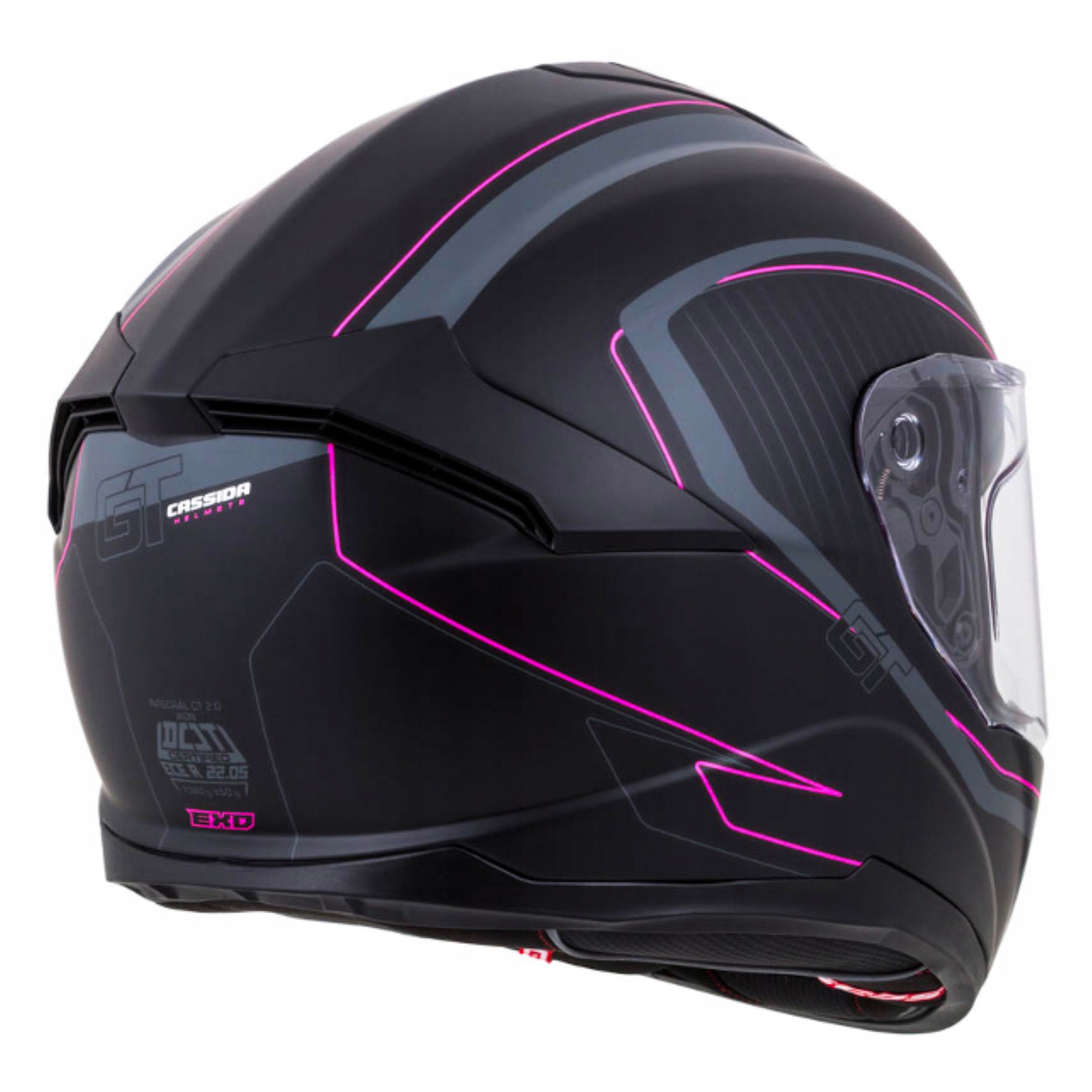 CASSIDA KASK MOTOCYKLOWY GT2 Z WŁÓKNA + PINLOCK S Waga produktu 1280 g