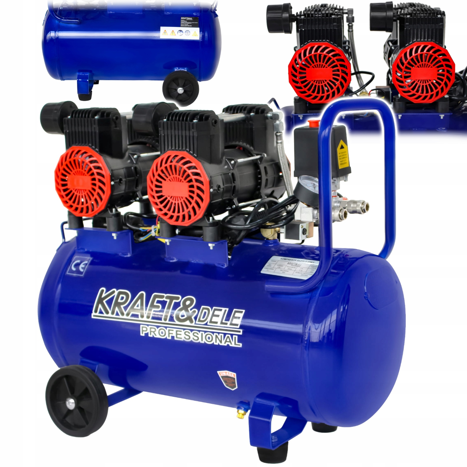 Bezolejový kompresor 50L 230V 3000W Kraft&dele KD4093