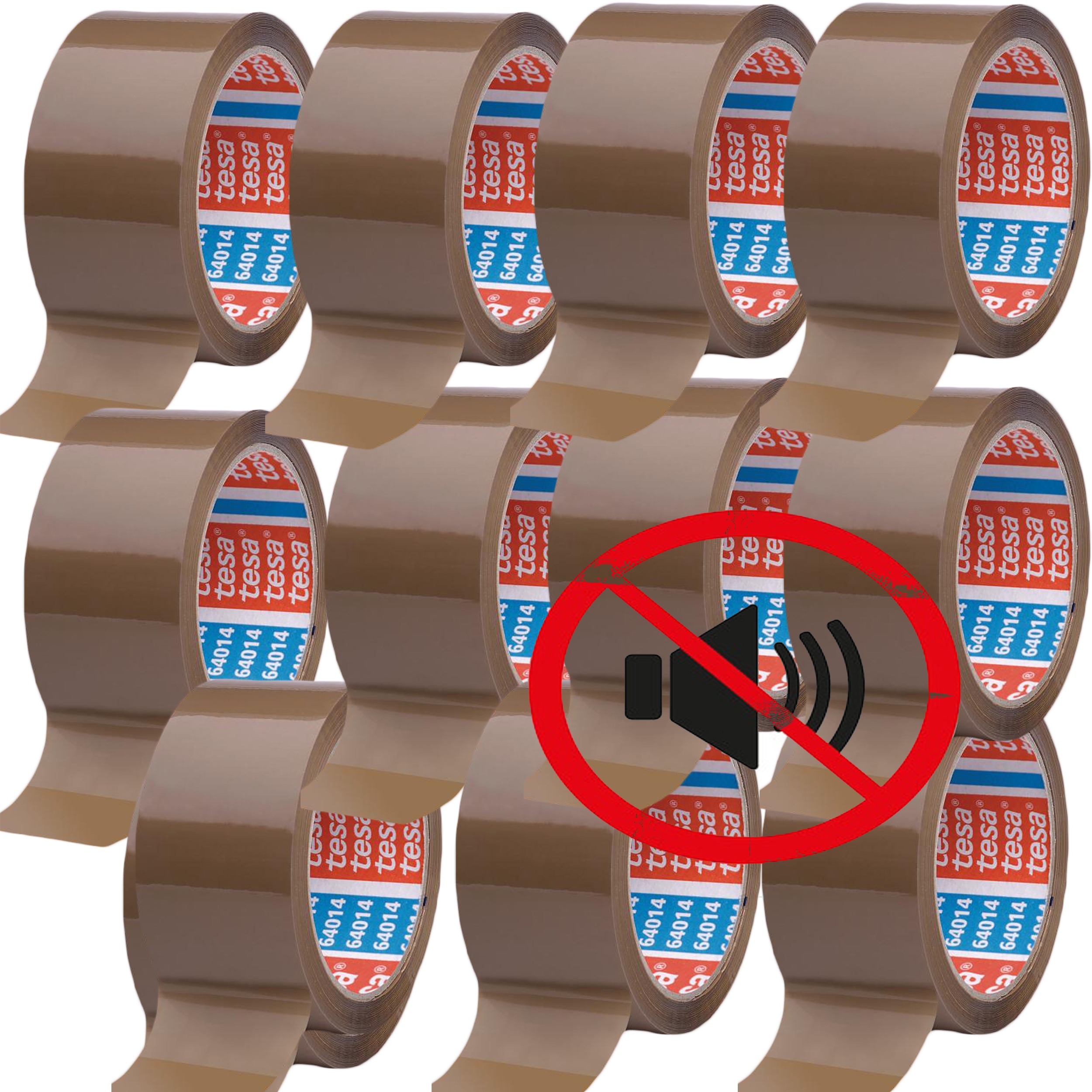 Taśma Pakowa Klejąca Cichoodwilana Mocna Brązowa 50x66m Tesa 64014