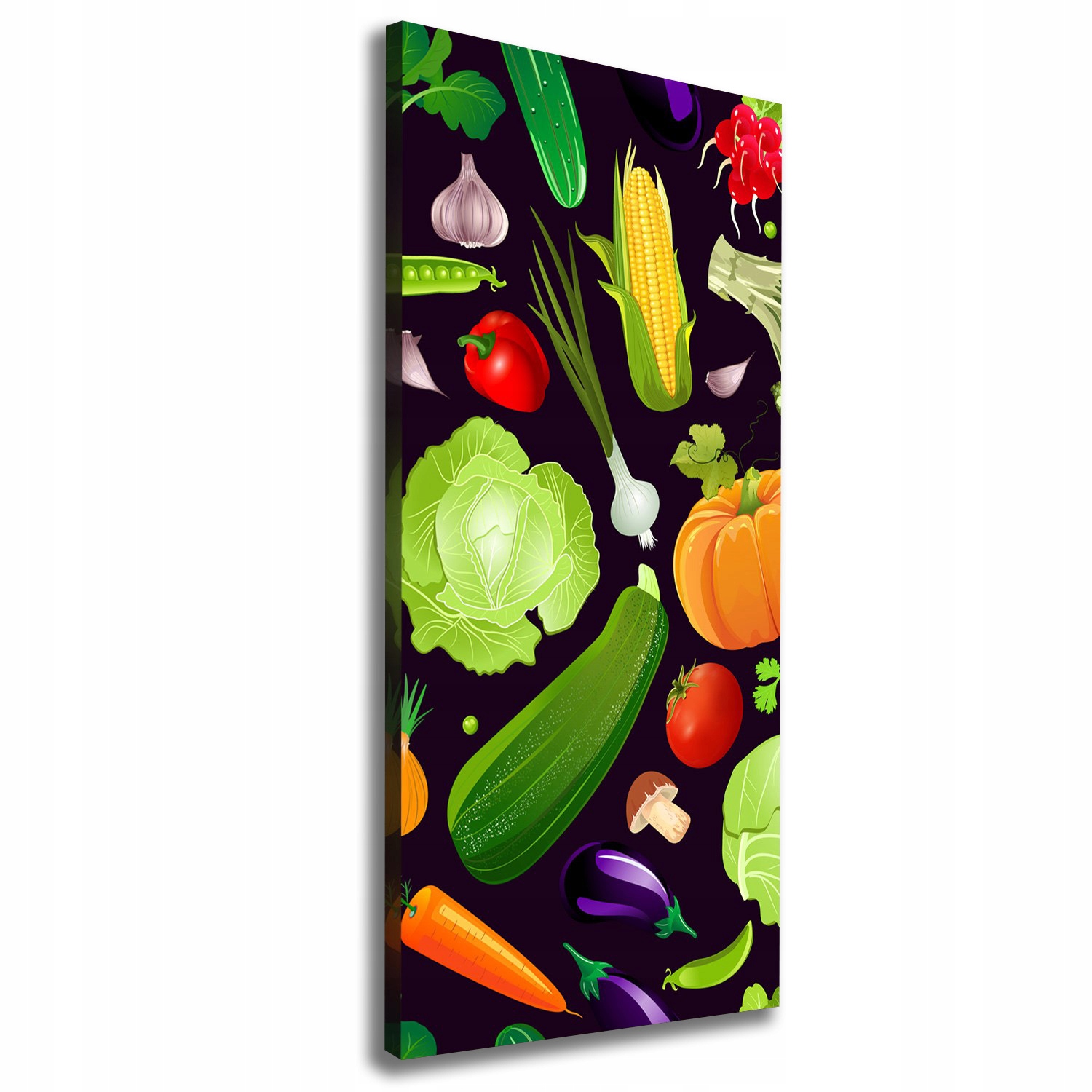 

Nowoczesny obraz canvas na ramie Warzywa 50x125 cm