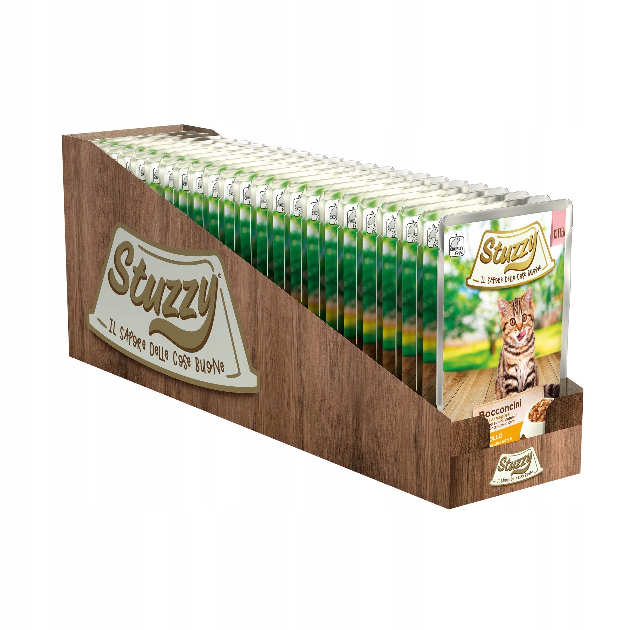 Levně Stuzzy Bocconcini Krmivo mokré pro koťata Krůta v omáčce Svařovací 24PAK 24x85