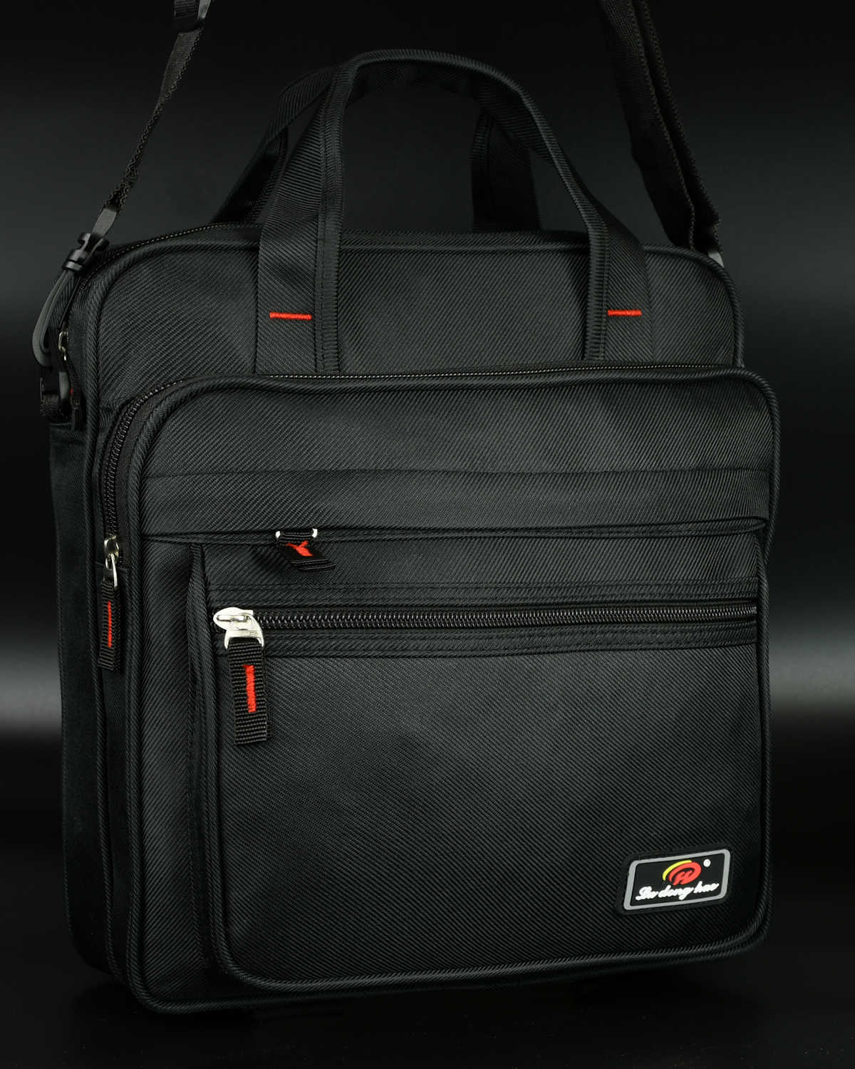 TORBA MĘSKA TECZKA na ramię śniadanie do pracy Kolor czarny