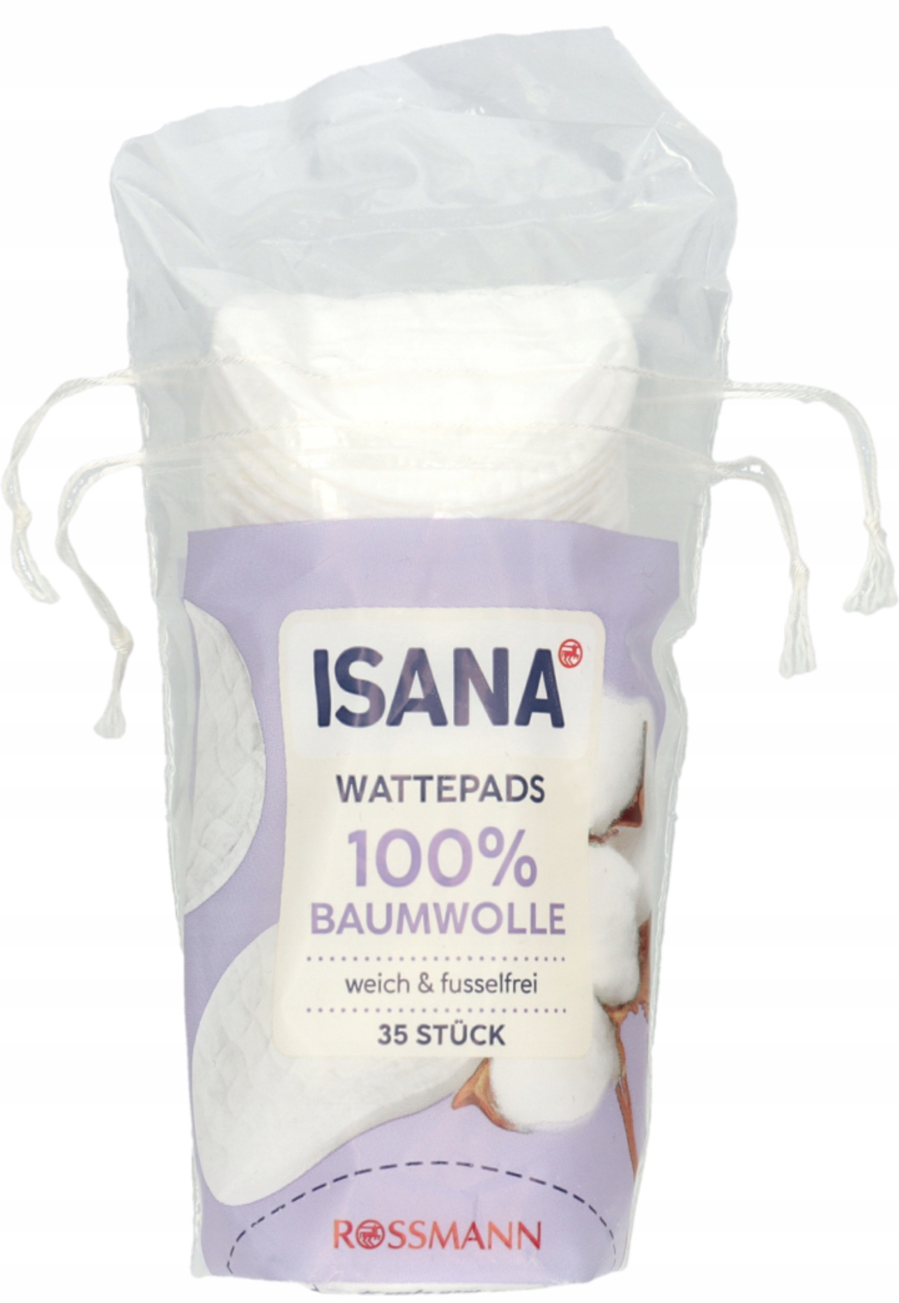 Isana Odličovací Tampony 100% Cestovní Bavlna 35 ks