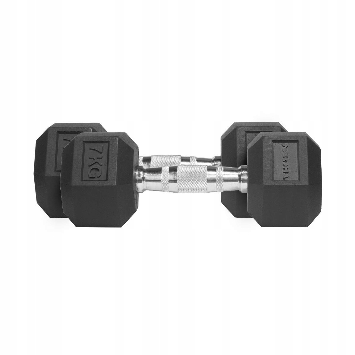 Hantle Heksagonalne Gumowe Zestaw Thorn Fit Hex Rubber Dumbbell 2x7KG