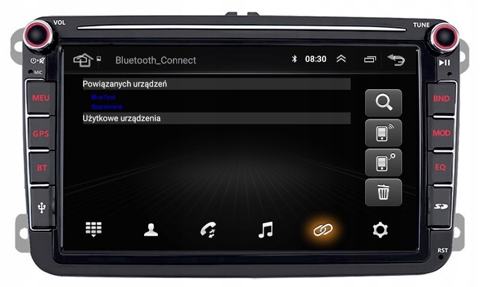 RADIO GPS ANDORID VW PASSAT B6 B7 GOLF 5 6 TOURAN CARPLAY WIFI USB 2/64GB Montaż 2-DIN