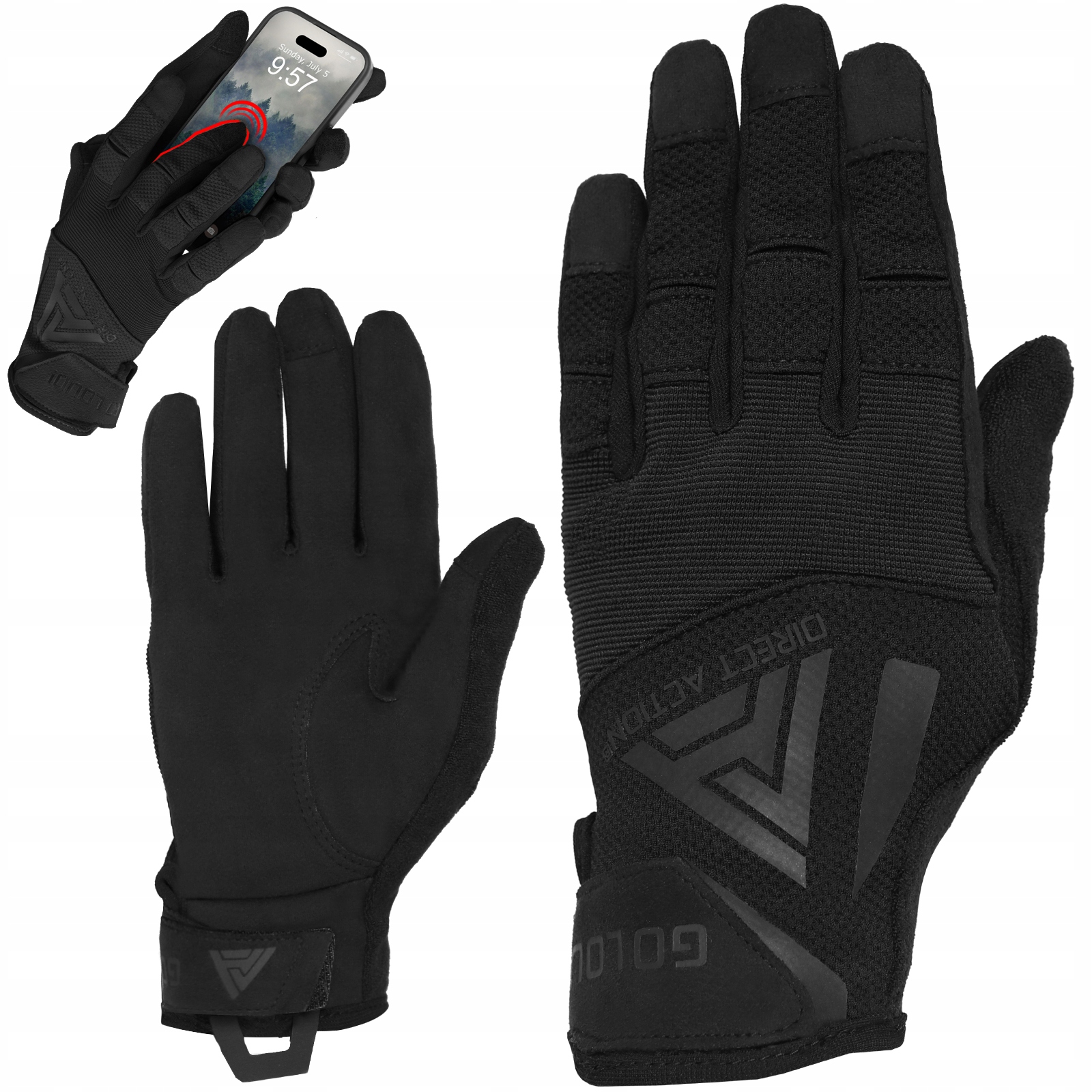 Taktické rukavice Direct Action Da Hard Strzeleckie černé S