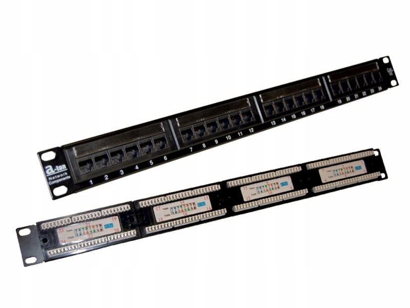 Alantec Patch panel Utp kat.5e 24 portů Lsa 1U